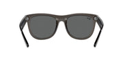 Wayfarer Reverse sunglasses, dark tortoise frame with dark gray lenses, front angled