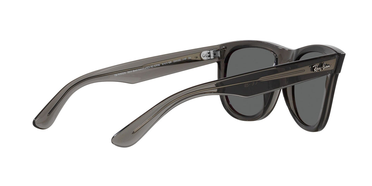 Wayfarer Reverse sunglasses, smoke frame with dark gray lenses, side profile