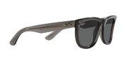 Ray-Ban Wayfarer Reverse sunglasses, dark lenses and black frame, front three-quarter view