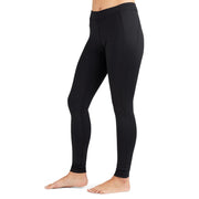 Black women's lightweight pants with slim fit and ankle-length design, stretch waistband