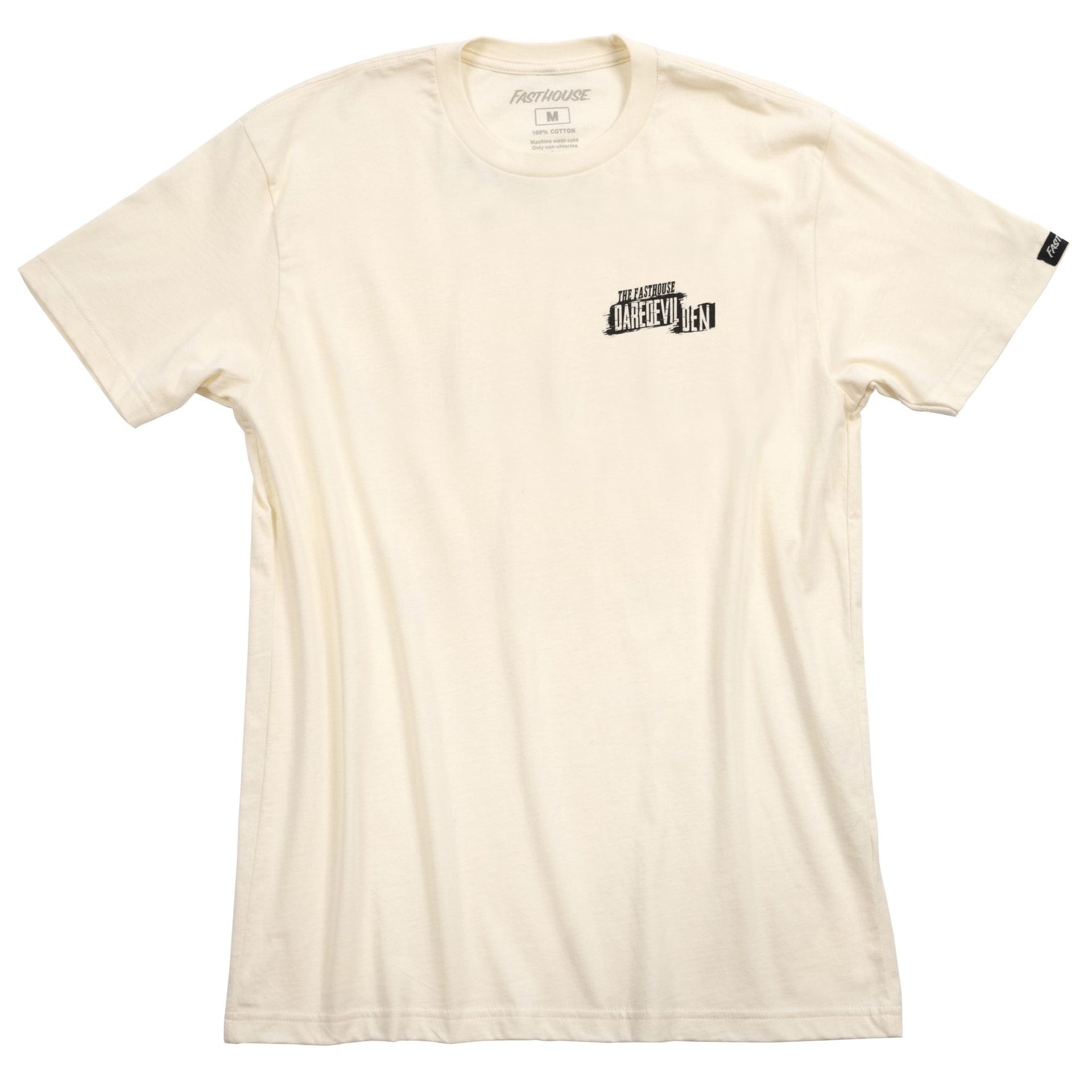 Natural T-shirt with small chest "Daredevil" logo print