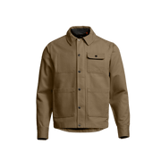 Men’s coyote-brown chore coat with button front and chest pockets