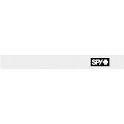 White snow goggle strap with SPY+ logo patch
