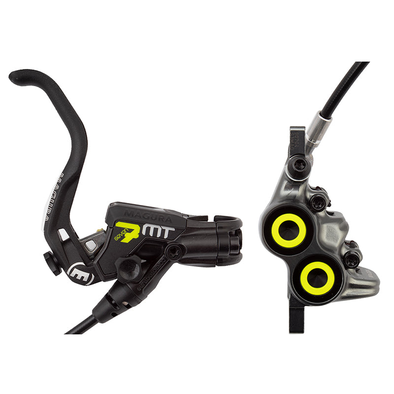 Magura MT7 Pro hydraulic disc brake lever with caliper, black and gray