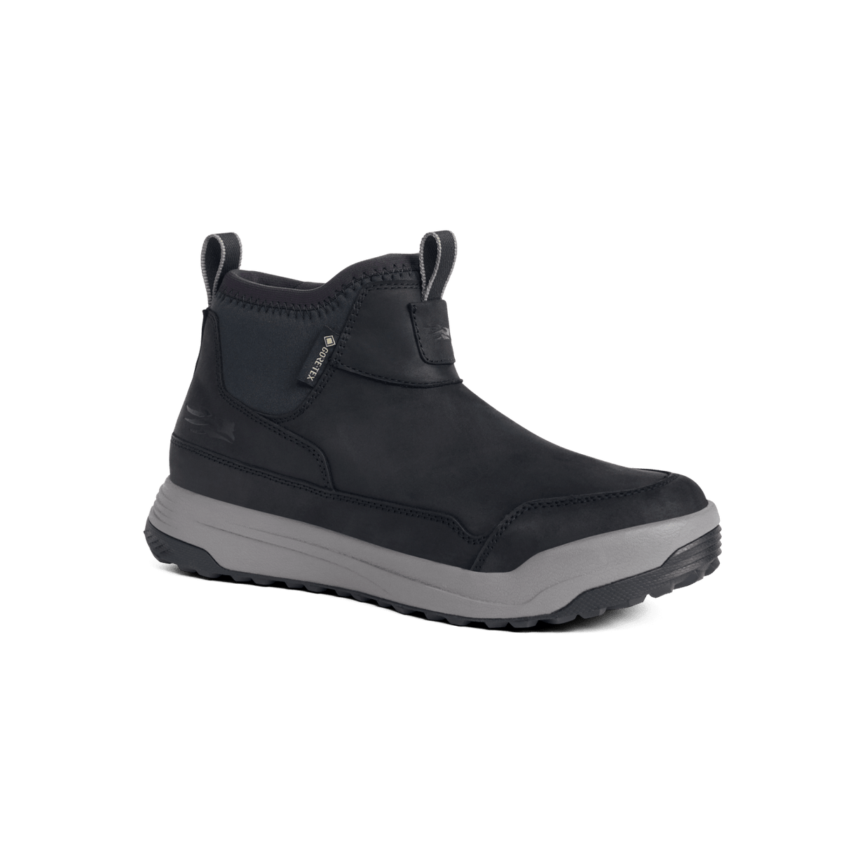 Rover GTX LTH black leather ankle boot with pull loop and thick rubber outsole