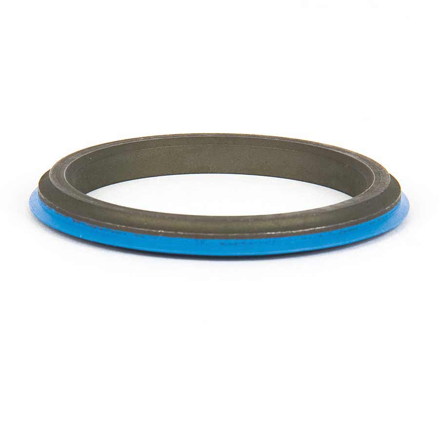 Black rubber gasket seal ring with blue outer edge