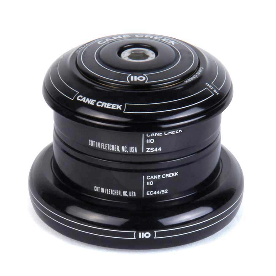 Black Cane Creek 110 headset with ZS44/EC44 cups and threaded cap