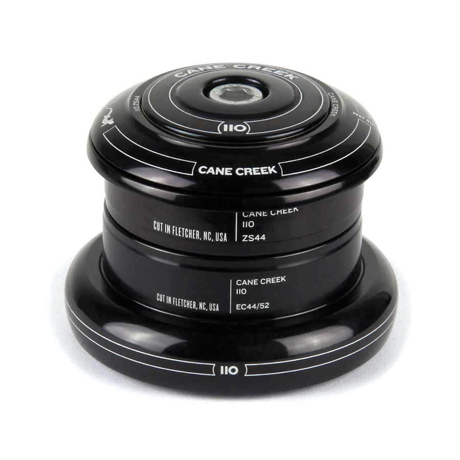 Cane Creek 110 headset in black, with ZS44 and EC44 markings on cups