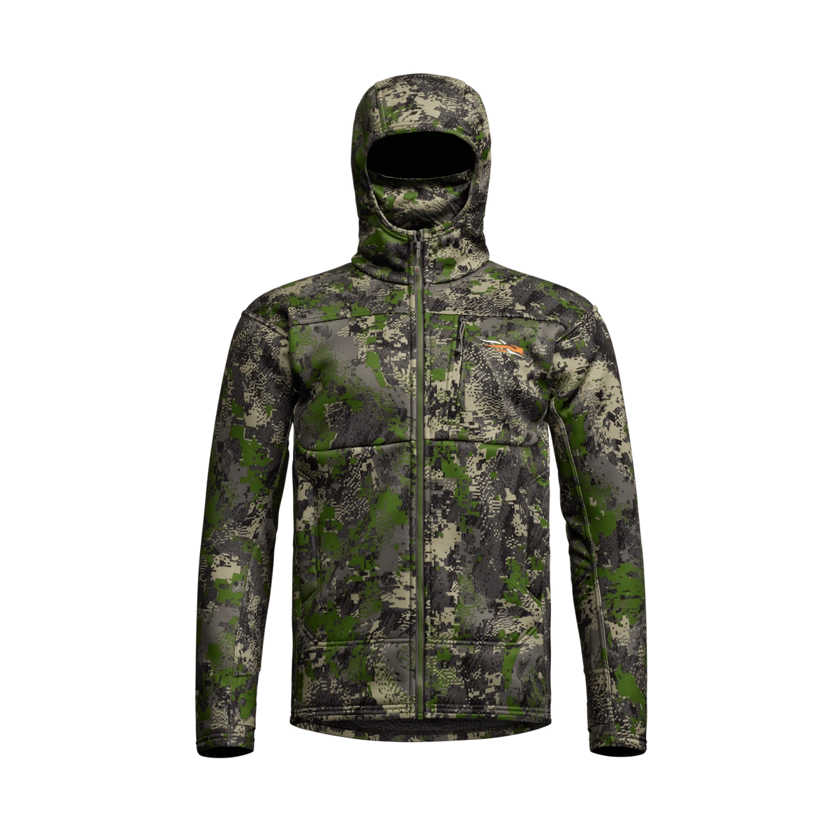 Traverse hoodie in Optifade pattern camo, full-zip hooded jacket