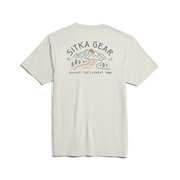Ivory T-shirt with Sitka Gear logo graphic on the front chest.