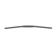Natural carbon flat handlebar with slight sweep, dark gray finish