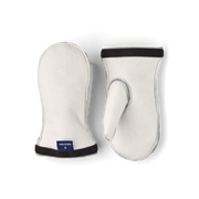 Hestra Heli Ski Jr. mitten liners, off-white pair with dark cuff bands