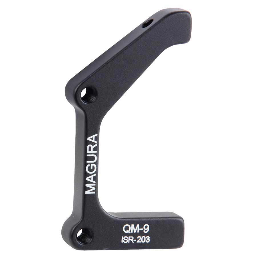 Magura QM9 ISR-203 203mm rotor adaptor bracket, dark metal with mounting holes