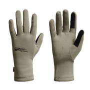 Tan and black Traverse gloves with padded knuckles and thumb, open cuff