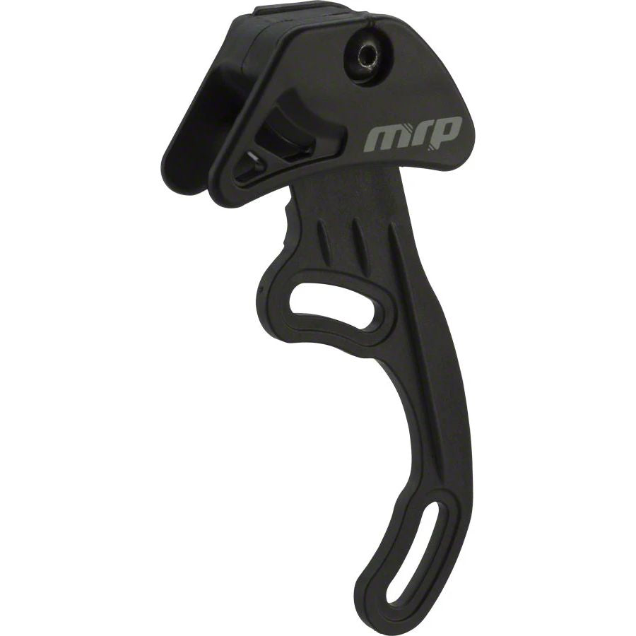 MRP metal chain guide, black with mounting bolt hole and inner guide plate