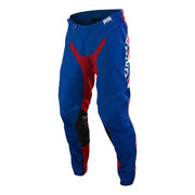 Troy Lee Designs SE Pro motocross pants in blue with red accents