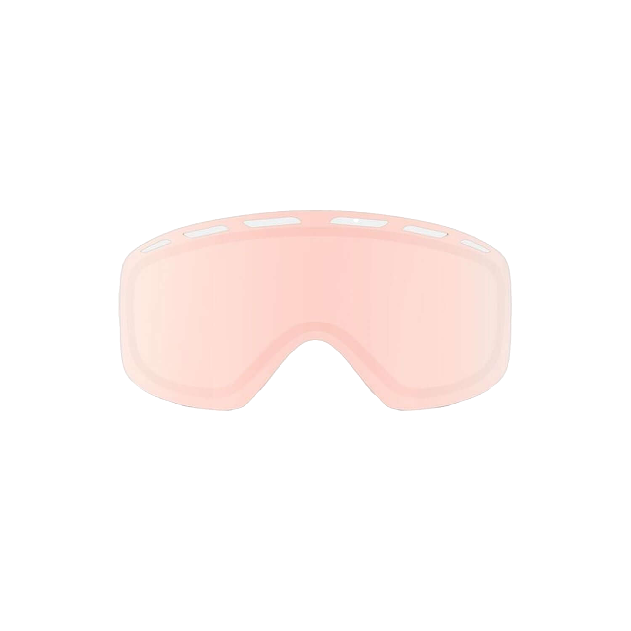 Rose tinted replacement goggles lens, curved OTG style