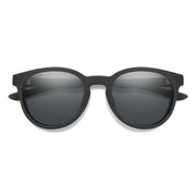 Matte tortoise round sunglasses with polarized dark lenses