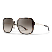 Tortoise acetate polarized sunglasses with brown gradient lenses