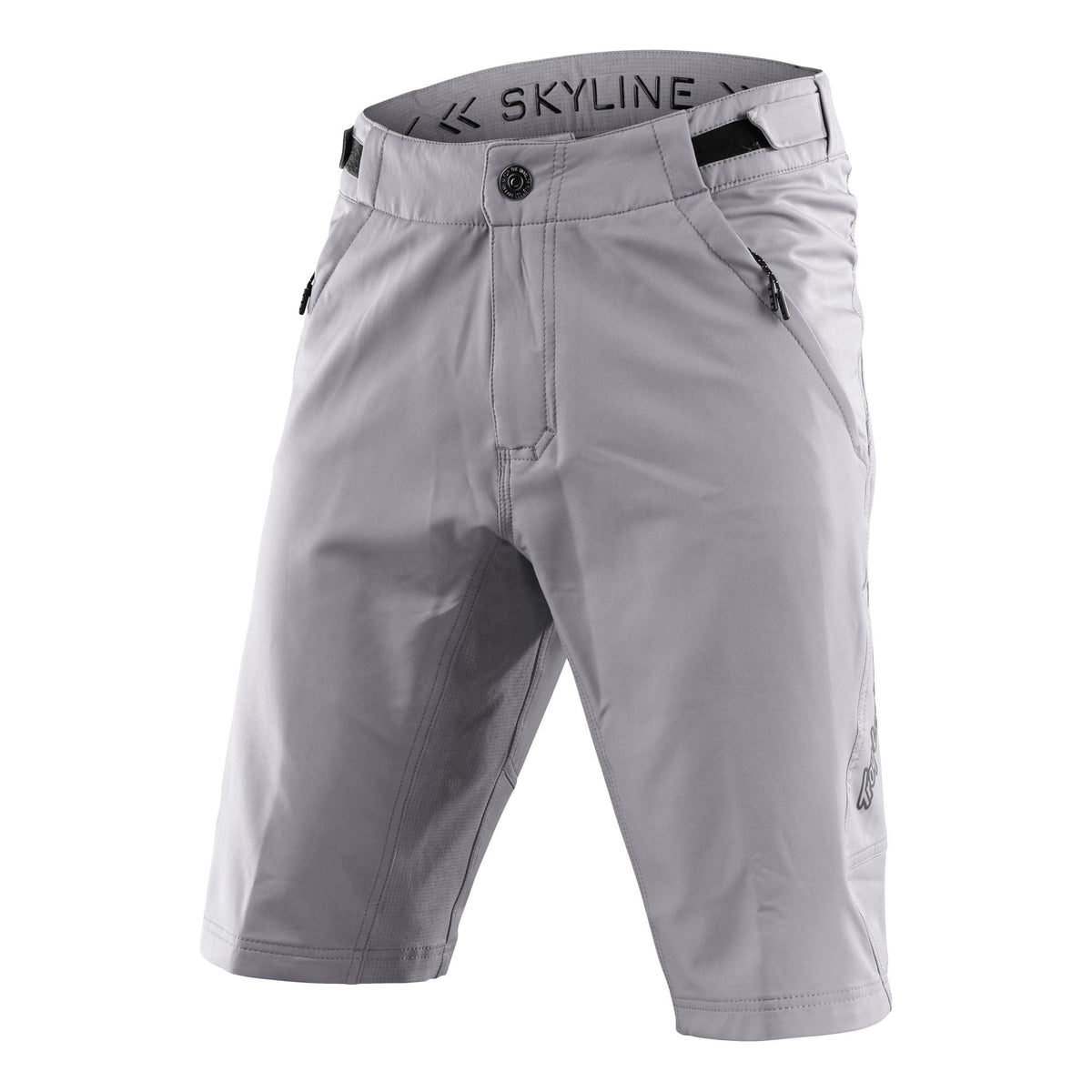 Troy Lee Designs Skyline charcoal shorts with liner, front fly and pocket details