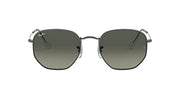 Ray-Ban Hexagonal Flat RB3548N Sunglasses - Gunmetal/Light Grey Gradient Dark Grey / 48 mm - 8056597077330