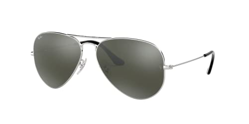 Ray-Ban Aviator RB3025 Sunglasses - Silver/Crystal Grey Mirrored / 58 mm - 805289005612