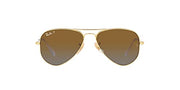 Ray-Ban Metal Aviator RJ9506S Sunglasses - Gold/Brown Gradient Polarized / 52 mm - 8056597750011