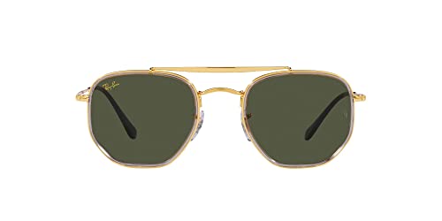 Ray-Ban The Marshal II Hexagonal RB3648M Sunglasses - Legend Gold/Green / 52 mm - 8056597762816