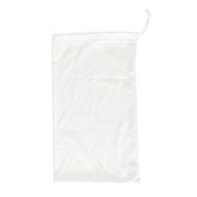 Drawstring goggle storage pouch in white fabric