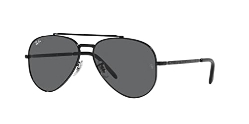 Ray-Ban New Aviator RB3625 Sunglasses - Black/Dark Grey / 62 mm - 8056597650304