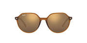 Ray-Ban Thalia Low Bridge Fit RB2195F Sunglasses - Transparent Brown/Brown Mirrored Gold / 53 mm - 8056597759168