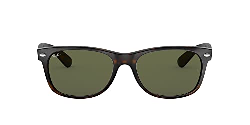 Ray-Ban New Wayfarer RB2132 Sunglasses - Tortoise/G-15 Green / 52 mm - 805289048534