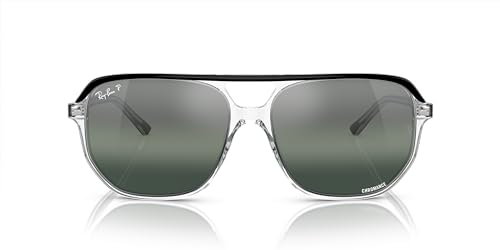 Ray-Ban Bill One RB2205 Sunglasses - Black on Transparent/Clear Gradient Dark Blue Polarized / 60 mm - 8056597965507
