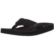 Men's flip-flop sandals with black fabric strap and rubber sole