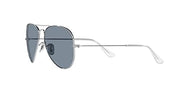 Ray-Ban Aviator RB3025 Sunglasses Batch 2 - Silver/Polarized Blue / 55 mm - 8056597860710 - Additional Image 1