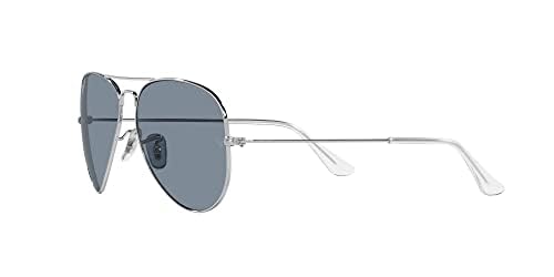 Ray-Ban Aviator RB3025 Sunglasses Batch 2 - Silver/Polarized Blue / 58 mm - 8056597860727 - Additional Image 1