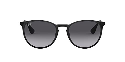 Ray-Ban Erika Metal RB3539 Sunglasses - Black/Light Grey Gradient Grey / 54 mm - 8053672565393