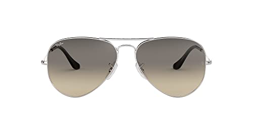 Ray-Ban Aviator RB3025 Sunglasses Batch 2 - Silver/Clear Gradient Grey / 58 mm - X001CCHAJF