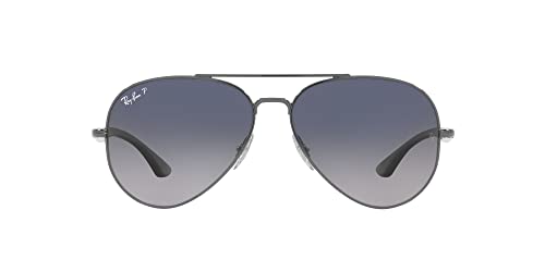 Ray-Ban Aviator RB3675 Sunglasses - Gunmetal/Blue Gradient Blue Polarized / 58 mm - X0031ERQFP