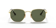 Ray-Ban Hexagonal Flat RB3548N Sunglasses - Gold/G-15 Green / 54 mm - 8053672689679