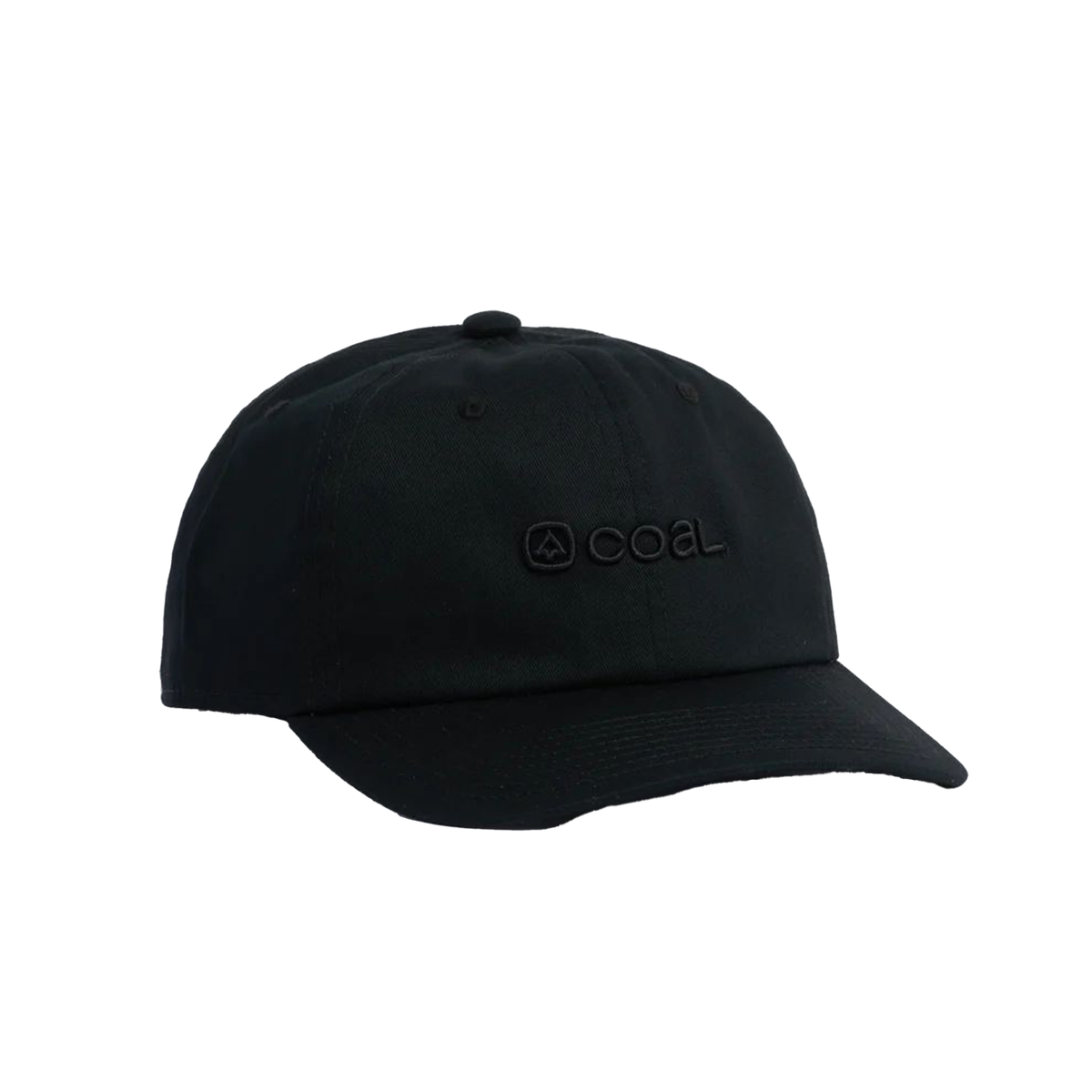 Coal Encore hat in dark black with front logo patch and adjustable strap