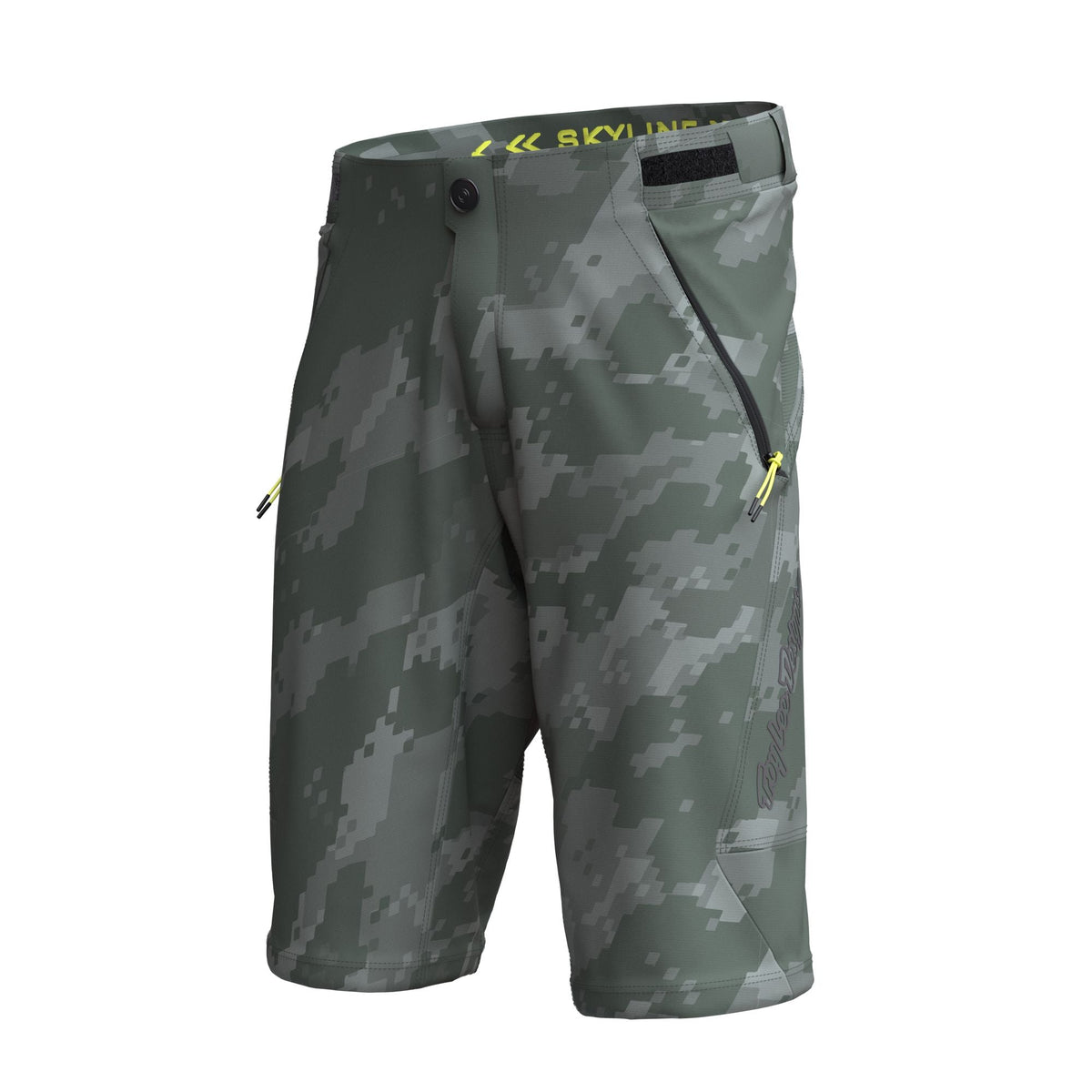 Troy Lee Designs youth skyline shell shorts in digital camo with drawcord
