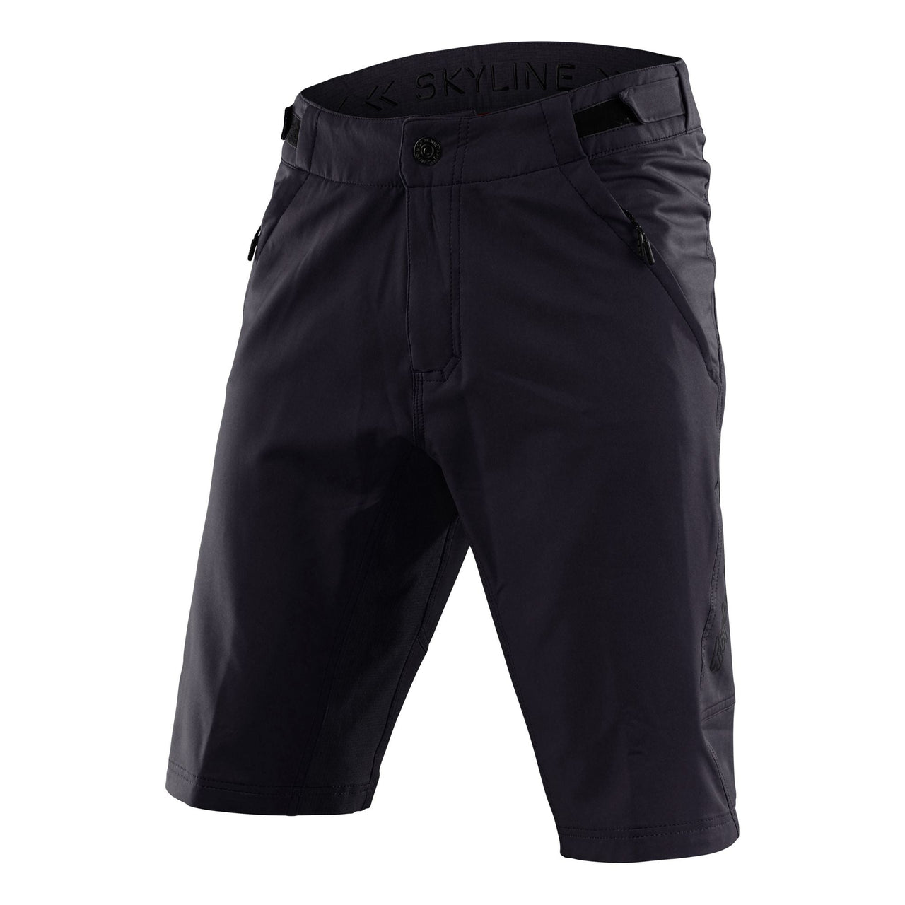 Troy Lee Designs Skyline Air shell shorts in black with zip pockets and belt loops