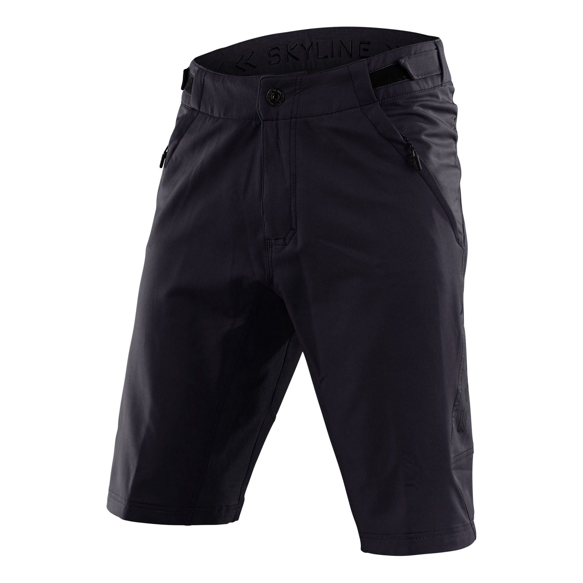 Troy Lee Designs Skyline Air shell shorts in black with zip pockets and belt loops