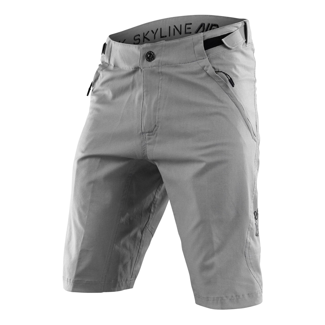 Skyline Air shell shorts in Quarry gray with zip pockets and belt loops