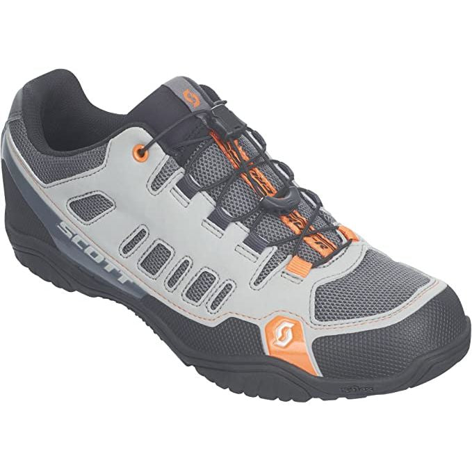 Scott Crus-r lace-up athletic shoe, black and silver with orange accents