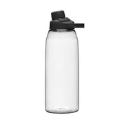 50oz CamelBak water bottle with black lid and chug spout, clear