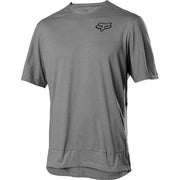 Fox Pewter Powerdry short-sleeve jersey with chest logo