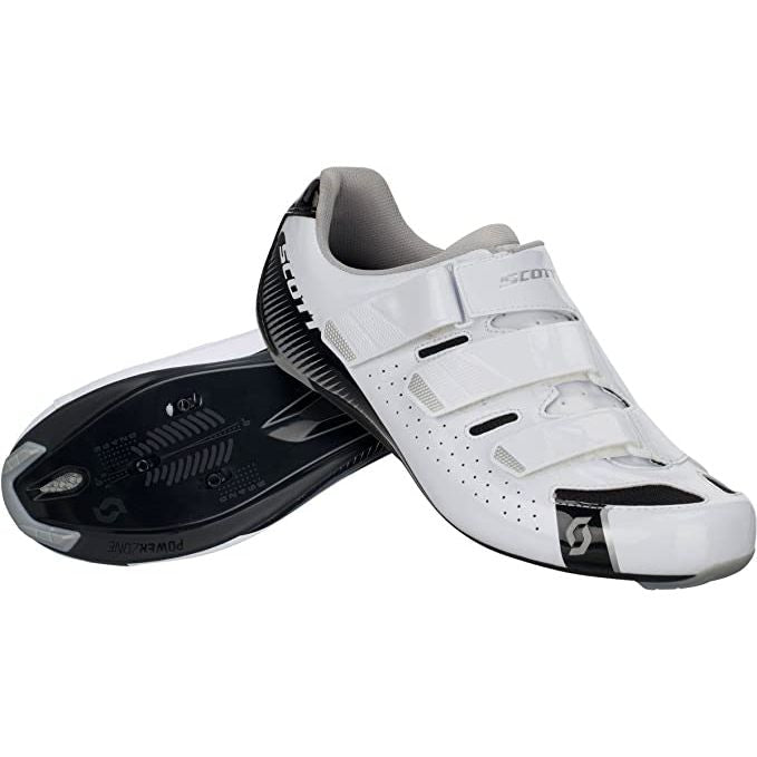 Scott Road COMP shoe, glossy white with black toe and side panels