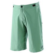 Troy Lee Designs Drift solid shell shorts in glass green, with belt loops and button fly